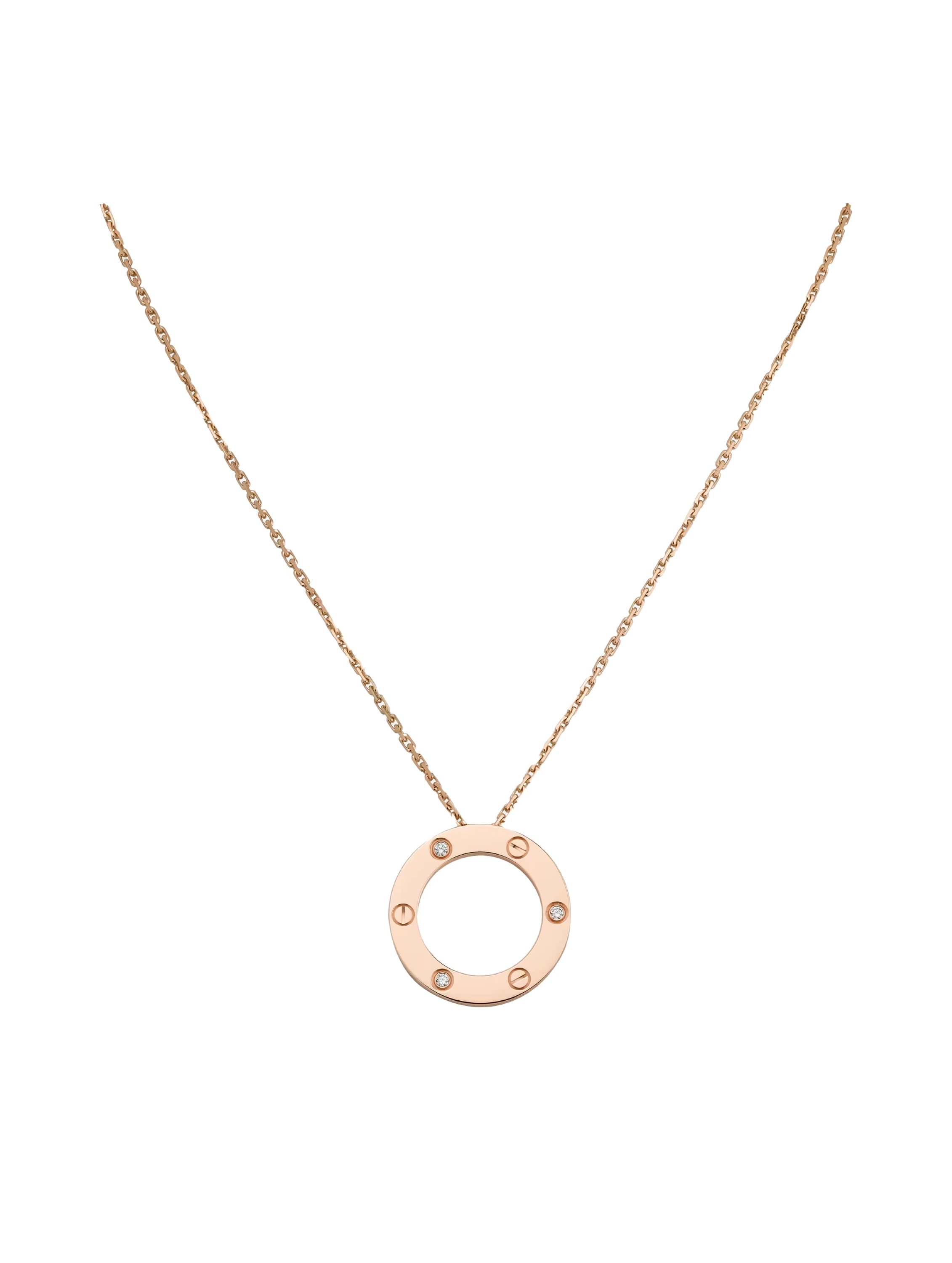 Cartier Love Pendant 3 Diamonds - 100% Authentic