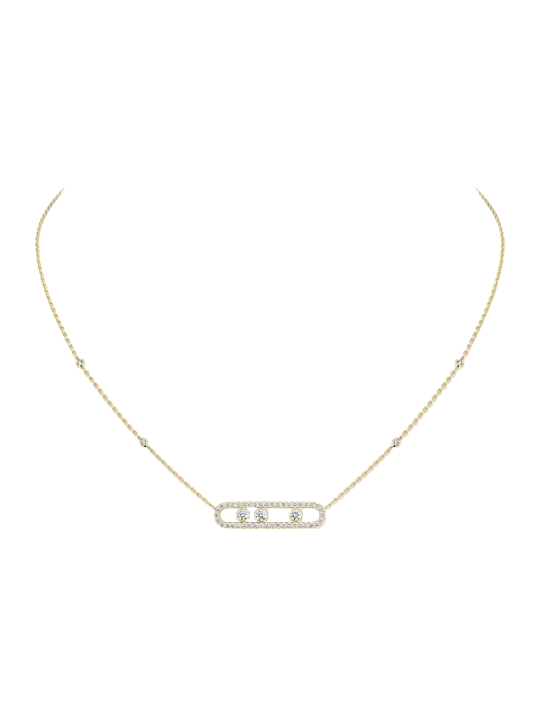 Messika Move Pave Diamonds Necklace - In UAE