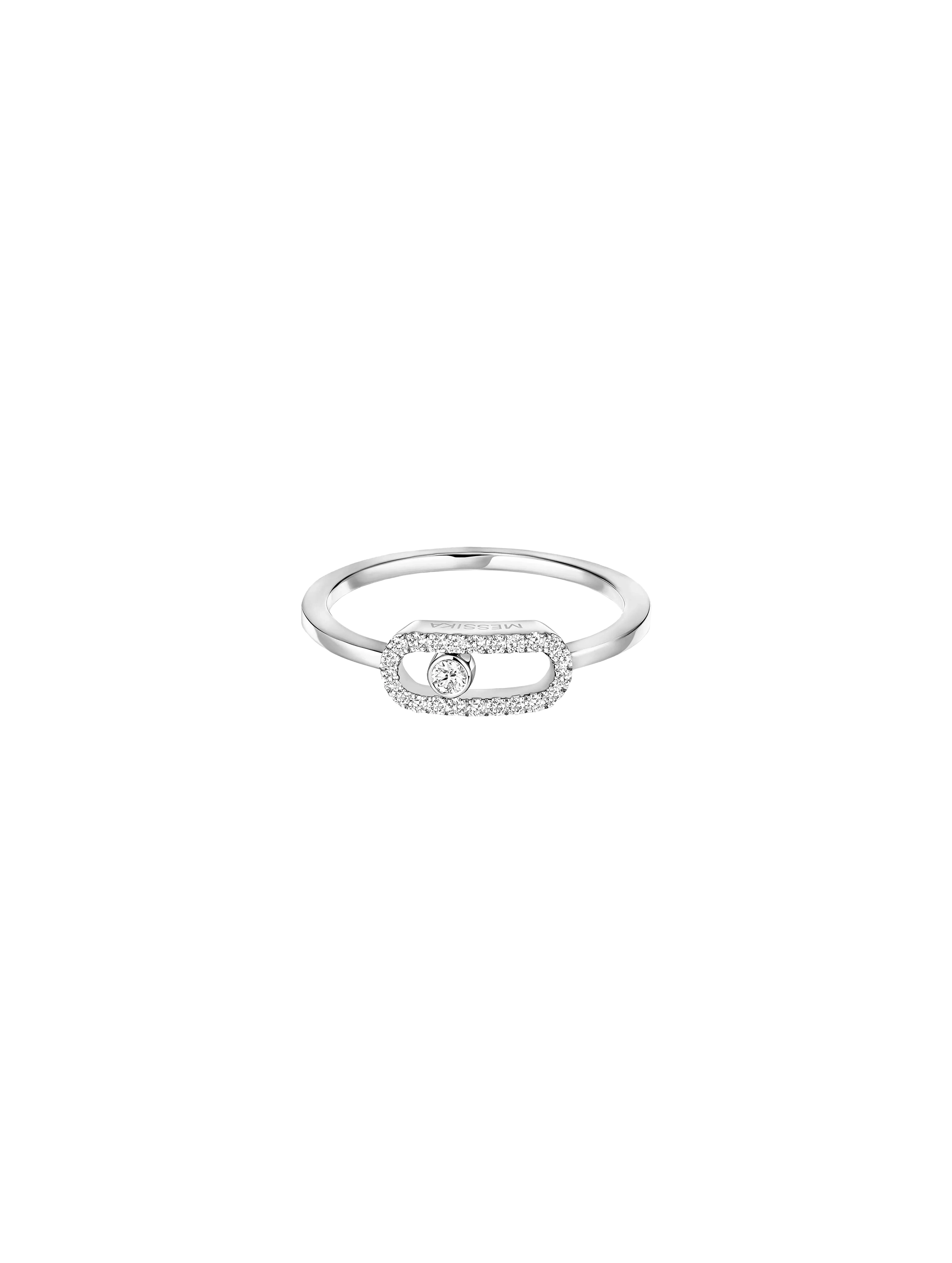 Messika Move Uno Half Pave Ring - 100% Authentic