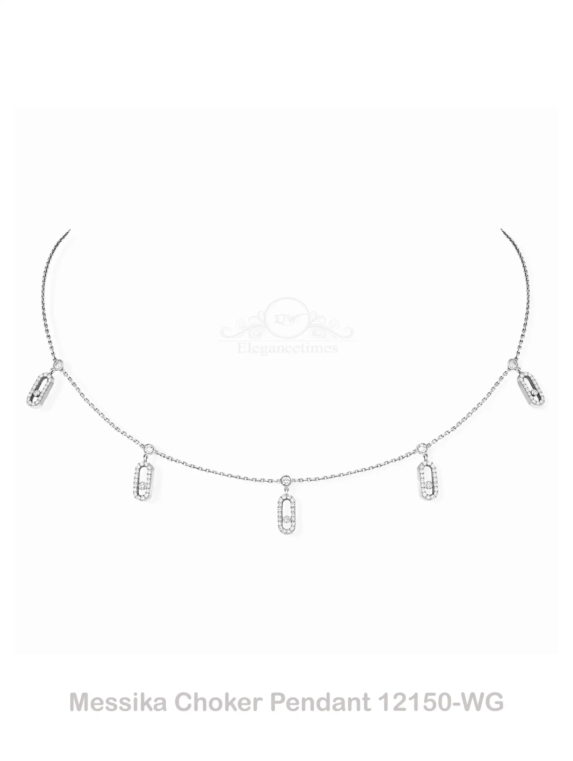 Messika Pendant Choker 12150-WG Authentic In UAE