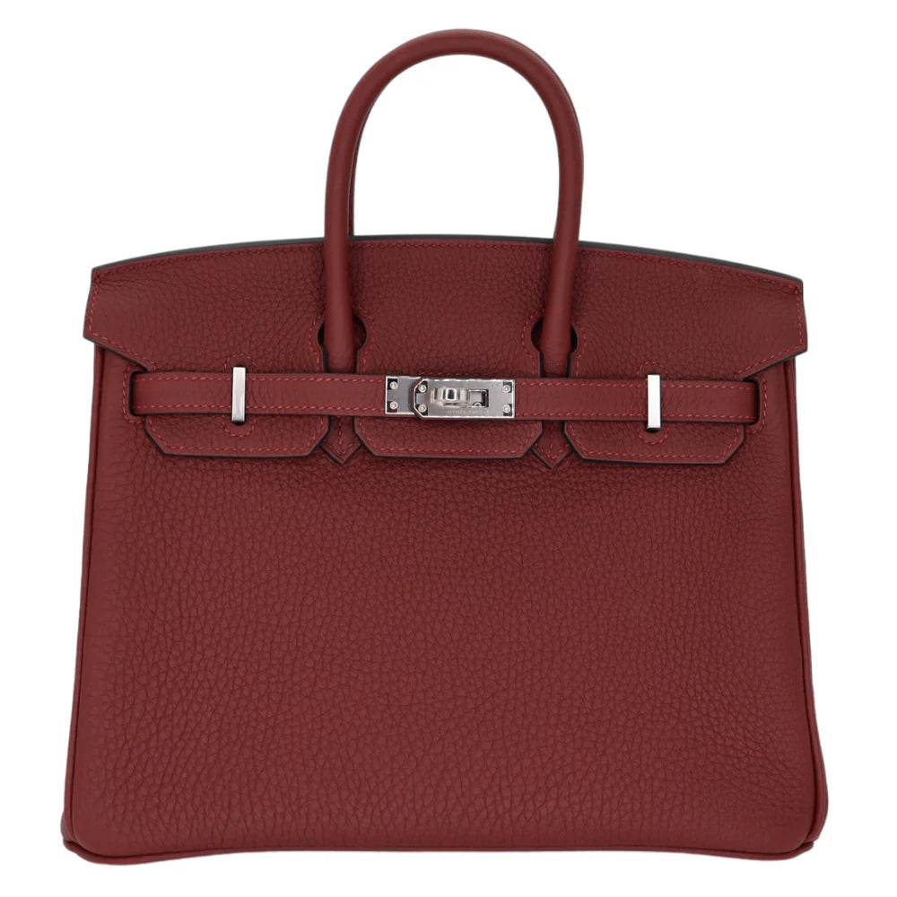 Hermès Birkin 25 Bag in Rouge H Togo Leather with Palladium Hardware