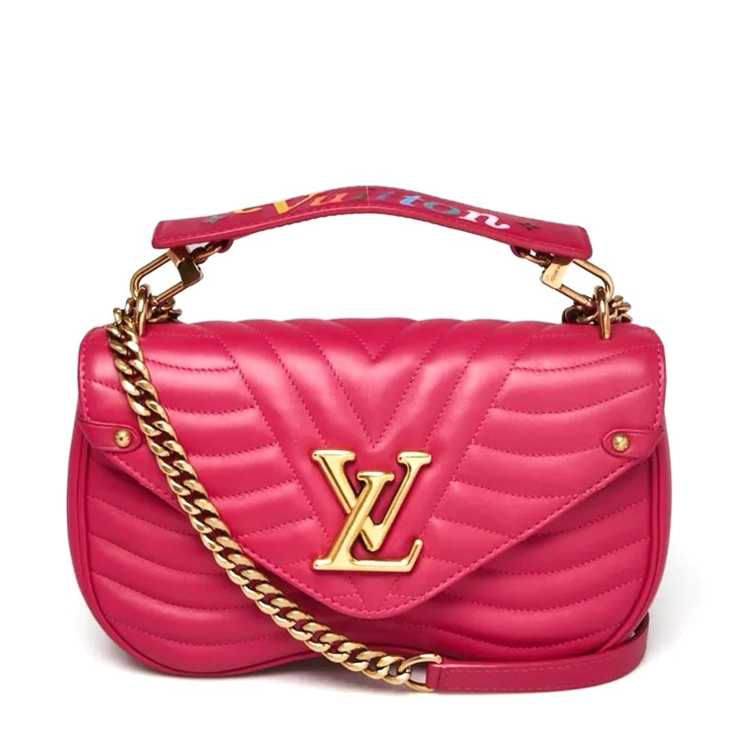 Louis Vuitton Freesia Quilted Leather New Wave Chain MM Bag