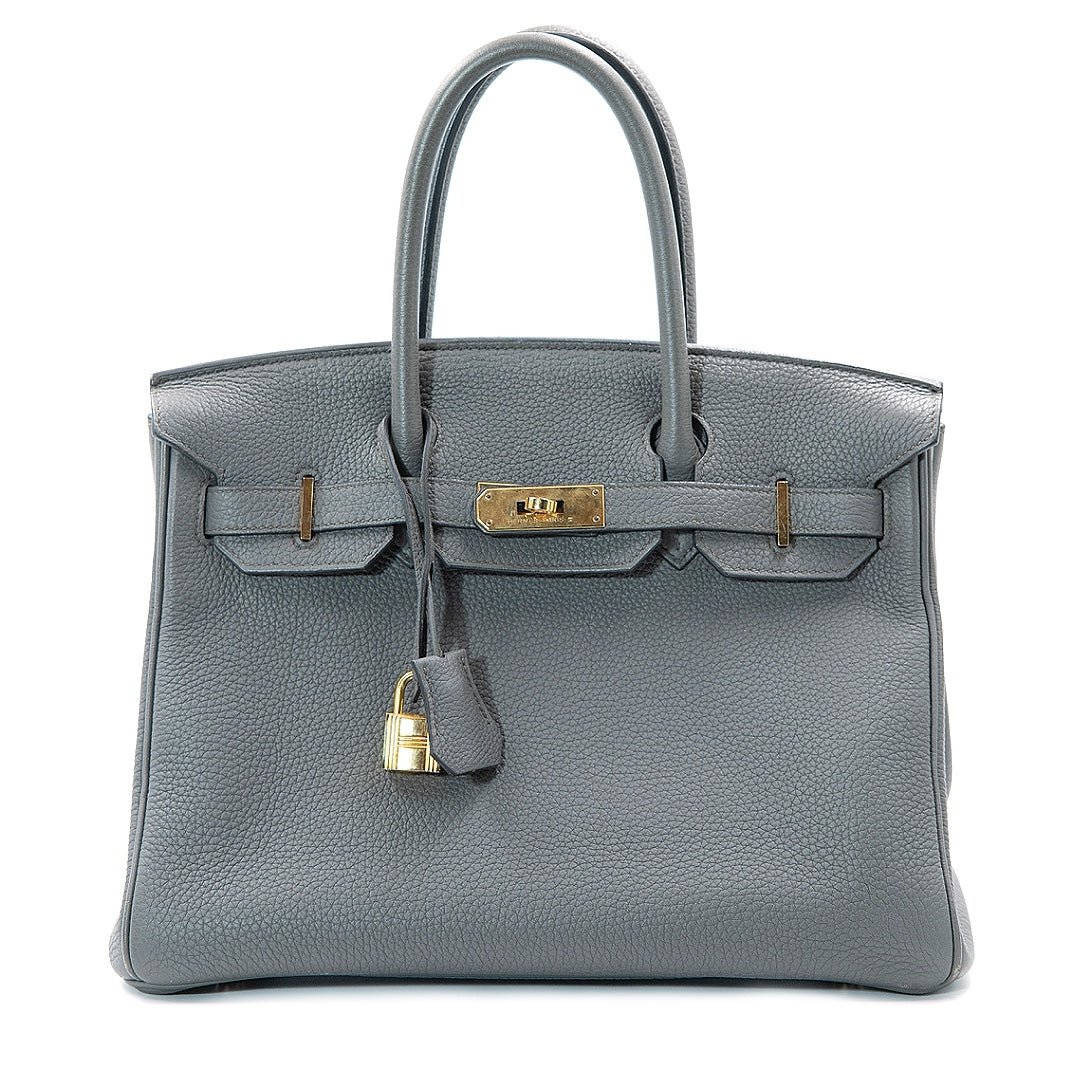 Hermès Birkin 30 Bag in Gris Etain Togo Leather with Gold Hardware