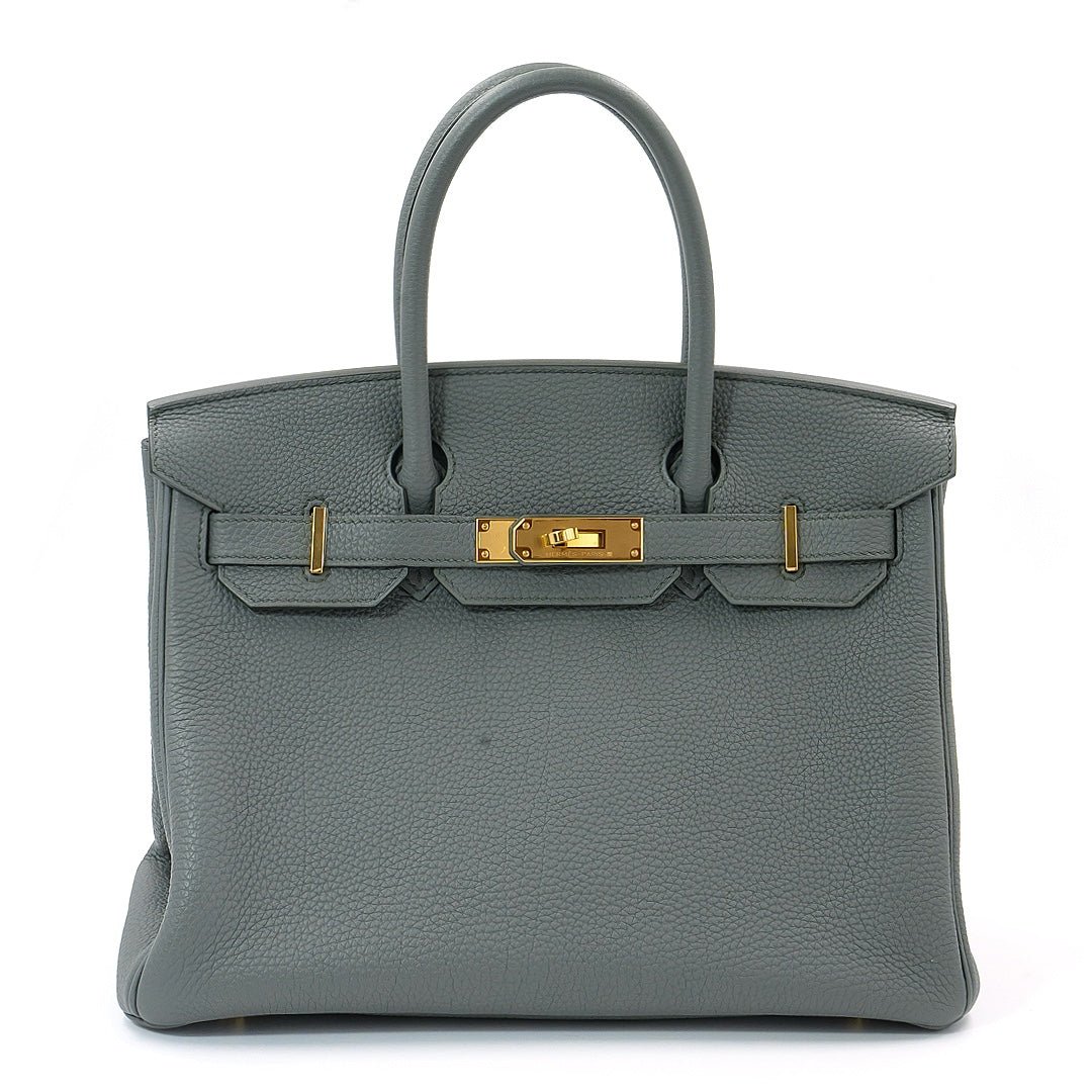 Hermès Birkin 30 in Vert Amande Veau Togo Leather with Gold Hardware Handbag