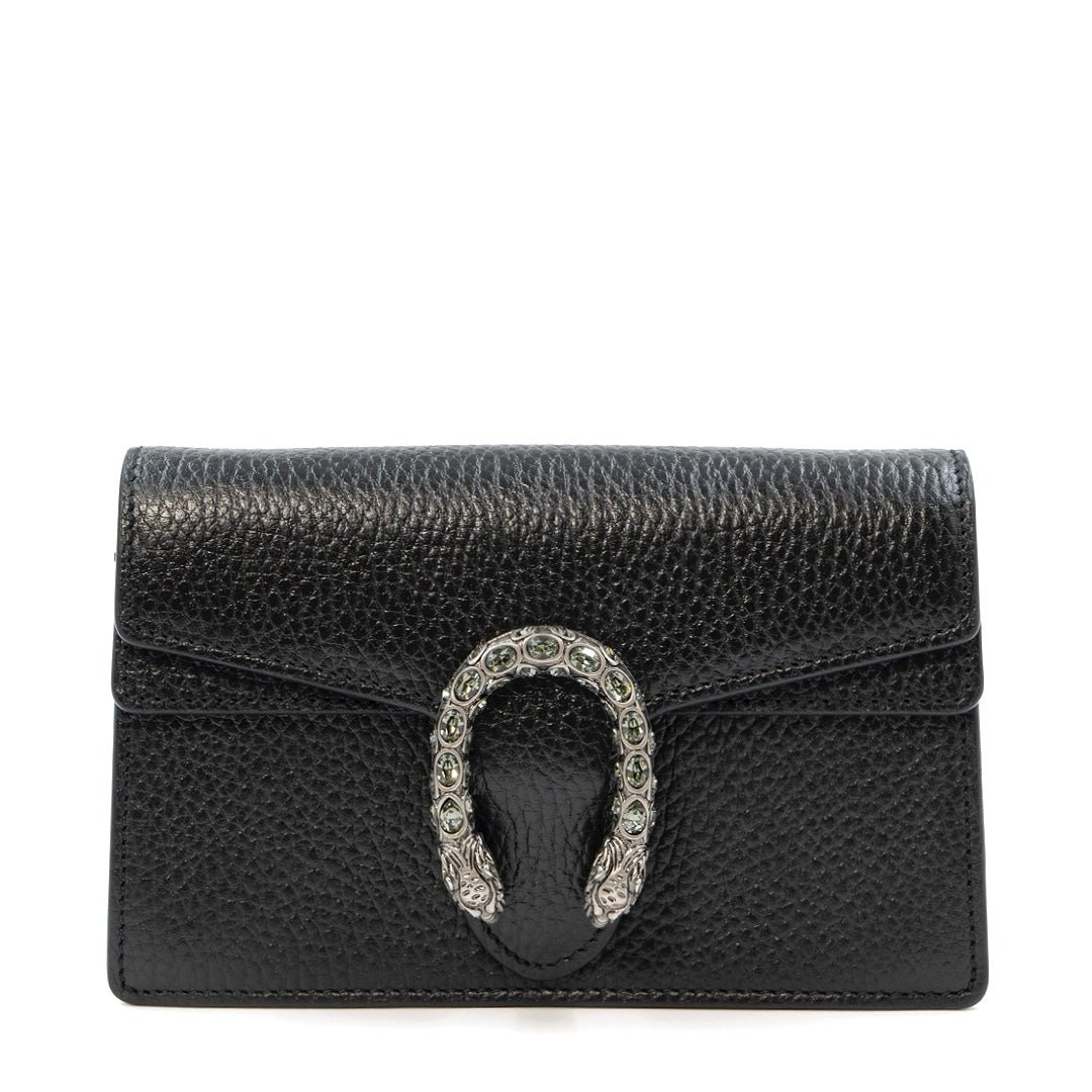 GUCCI Dionysus Mini Black Leather Chain Bag