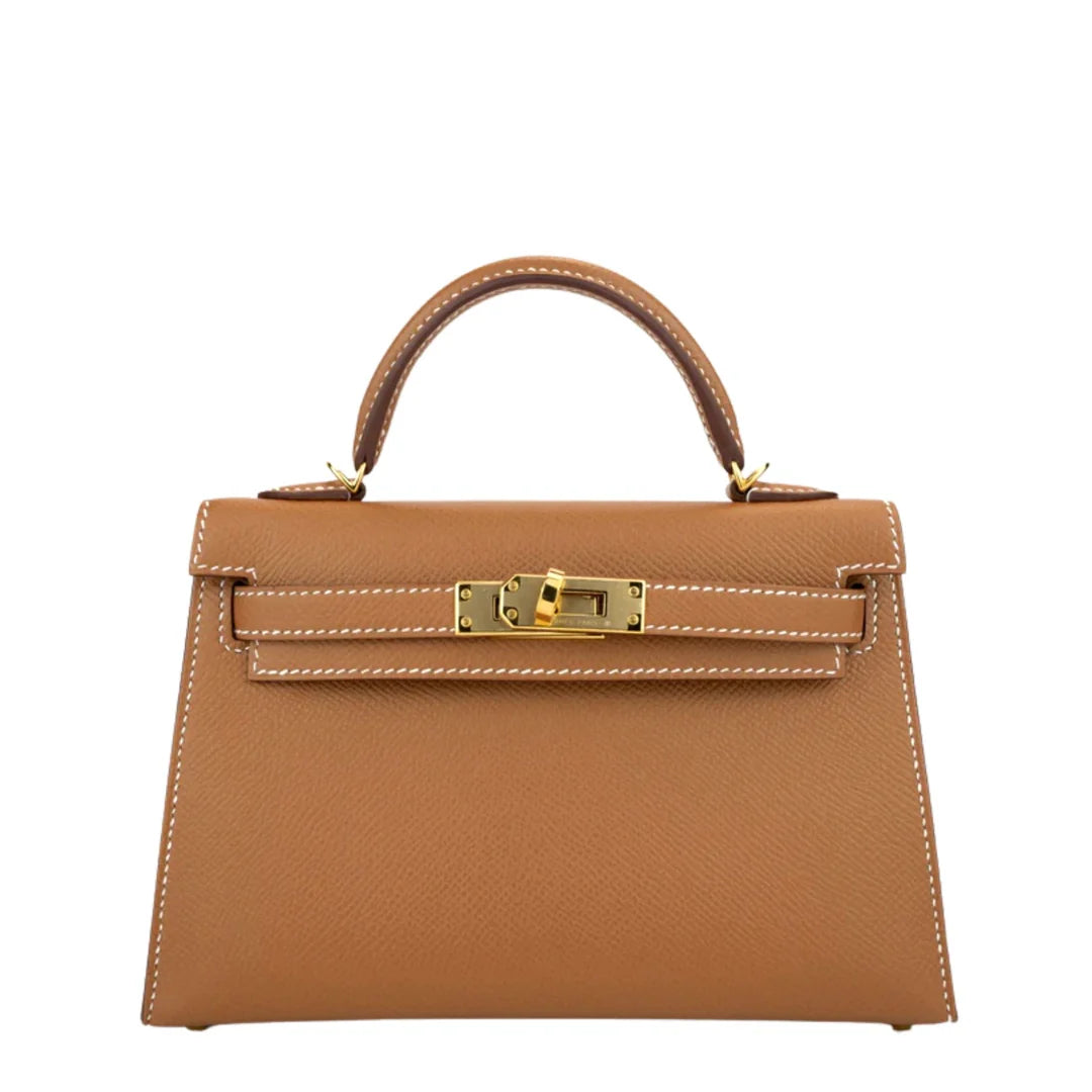 Hermès Mini Kelly II in Gold Epsom Leather with Gold Hardware