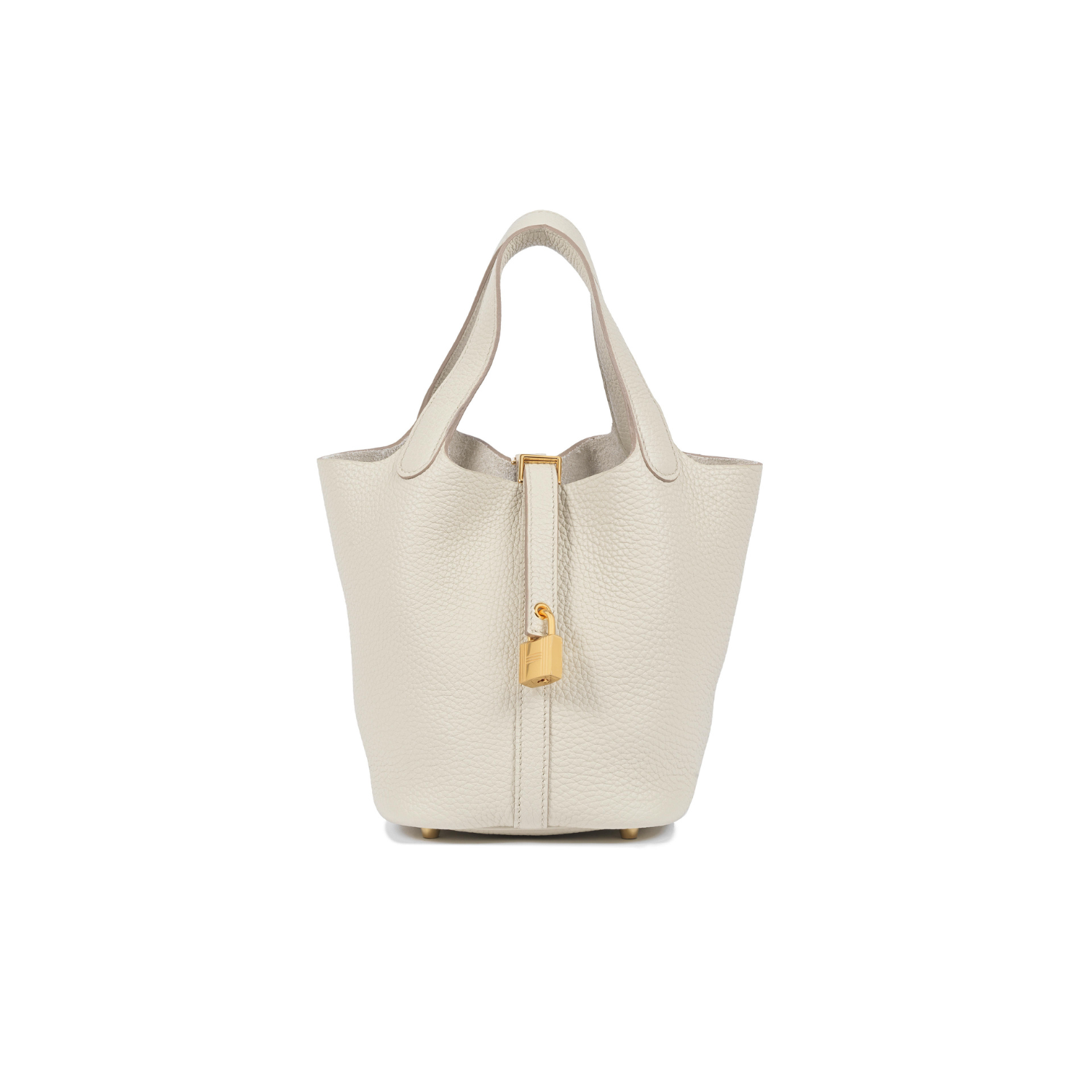 Hermès Picotin Clemence 22 in Beton Color with Gold Hardware Bag