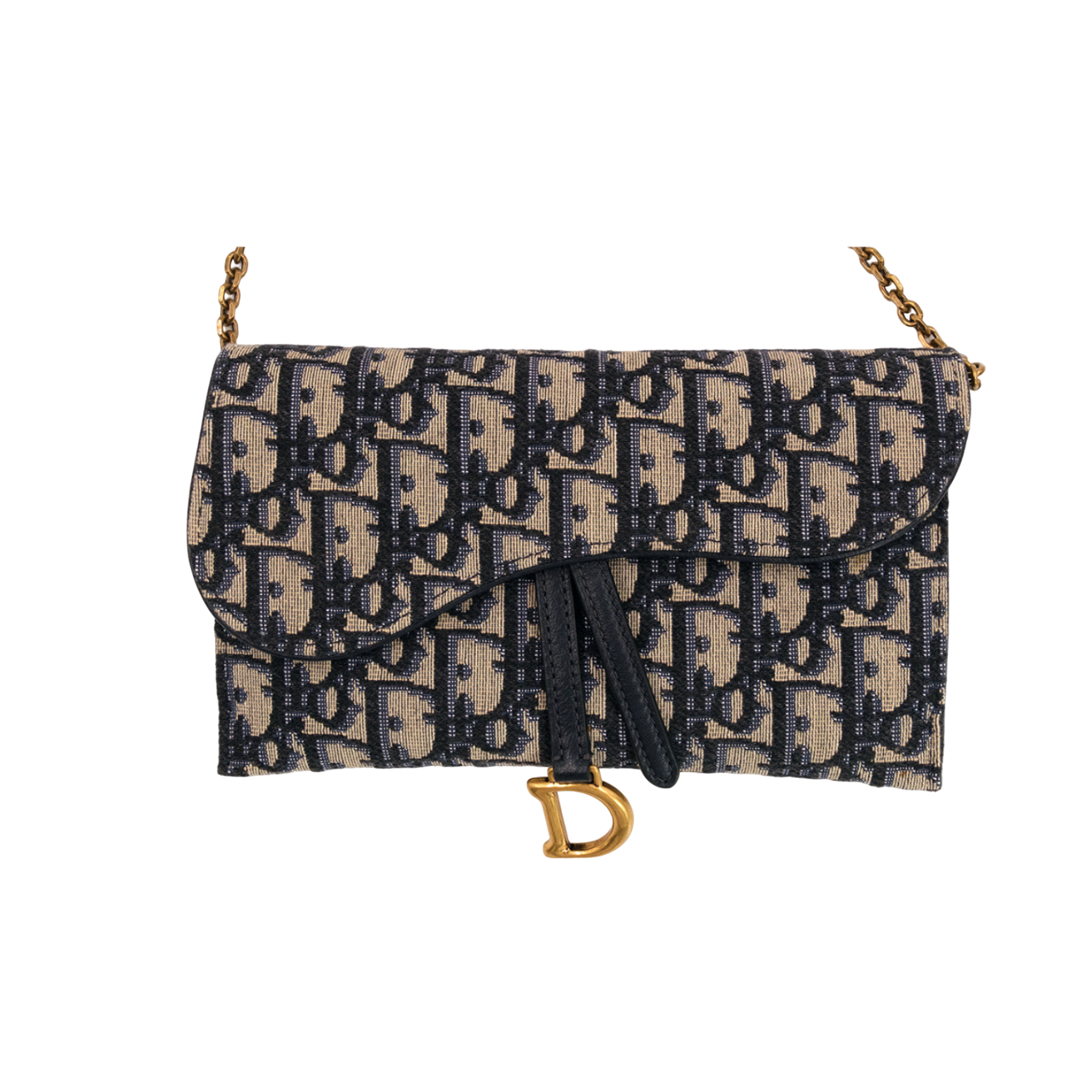 Dior Saddle Long Wallet with Chain