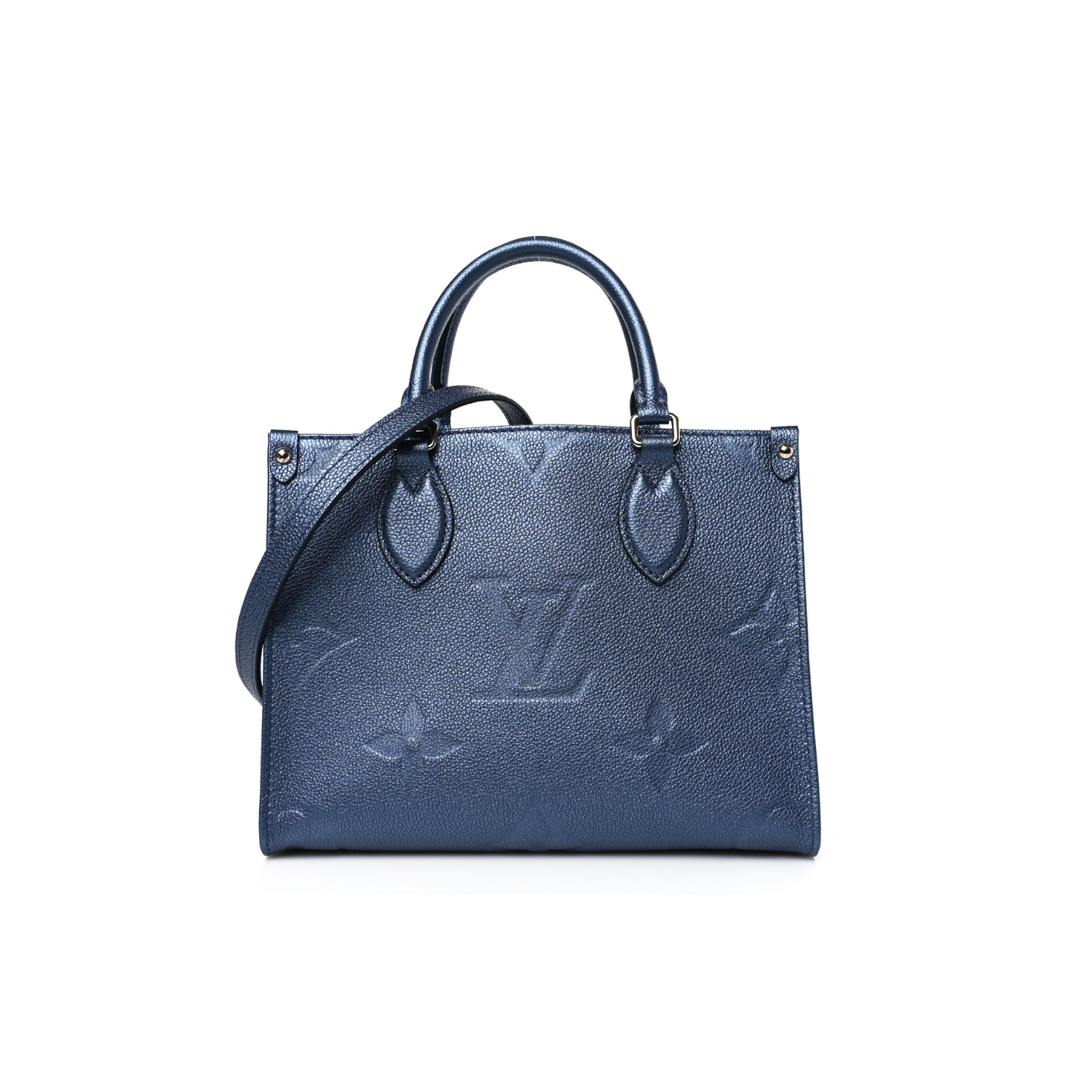 Louis Vuitton Metallic Empreinte Monogram Giant Onthego PM Navy Nacre