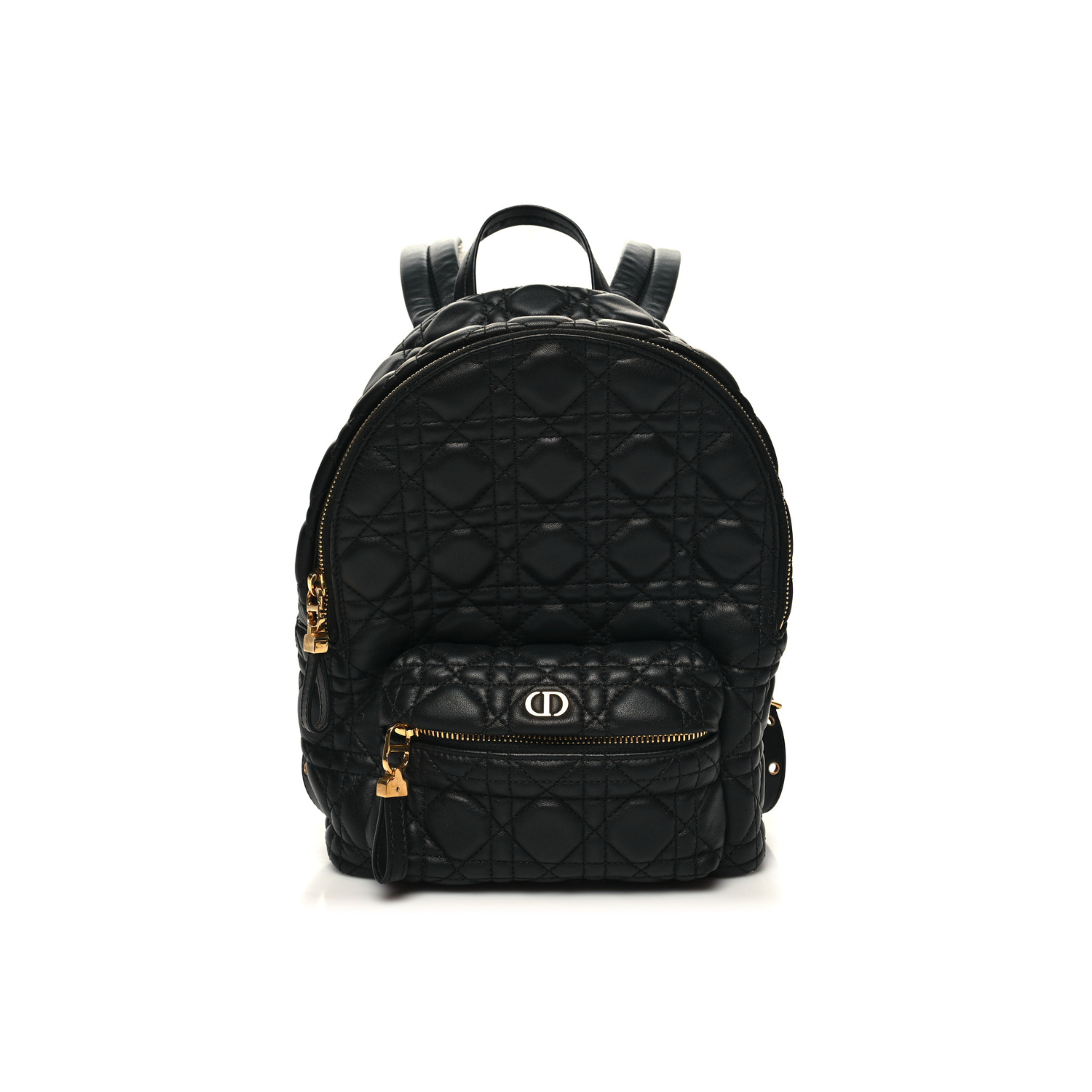 Christian Dior Lambskin Cannage Backpack Black Bag