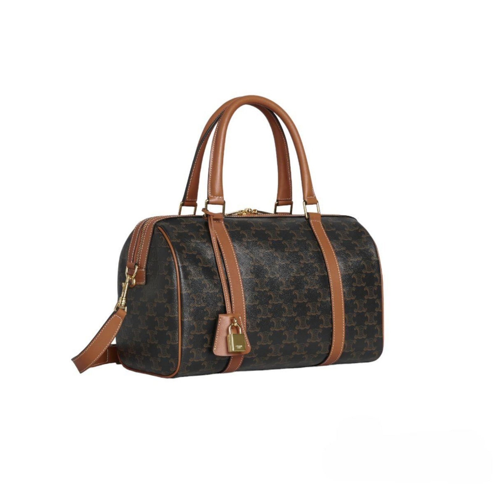 Céline BOSTON BAG IN TRIOMPHE CANVAS AND CALFSKIN