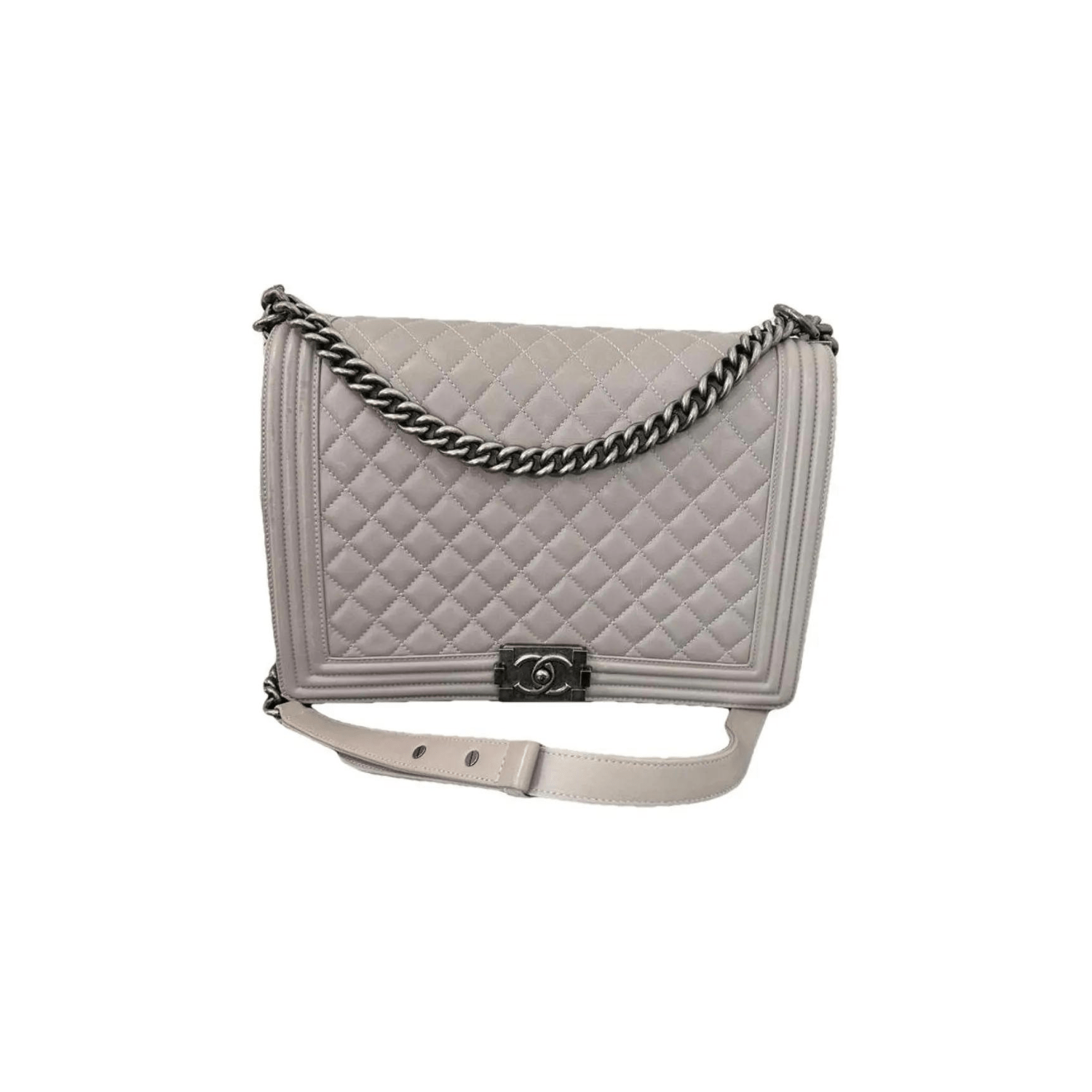 Chanel Boy Large Grey Bag