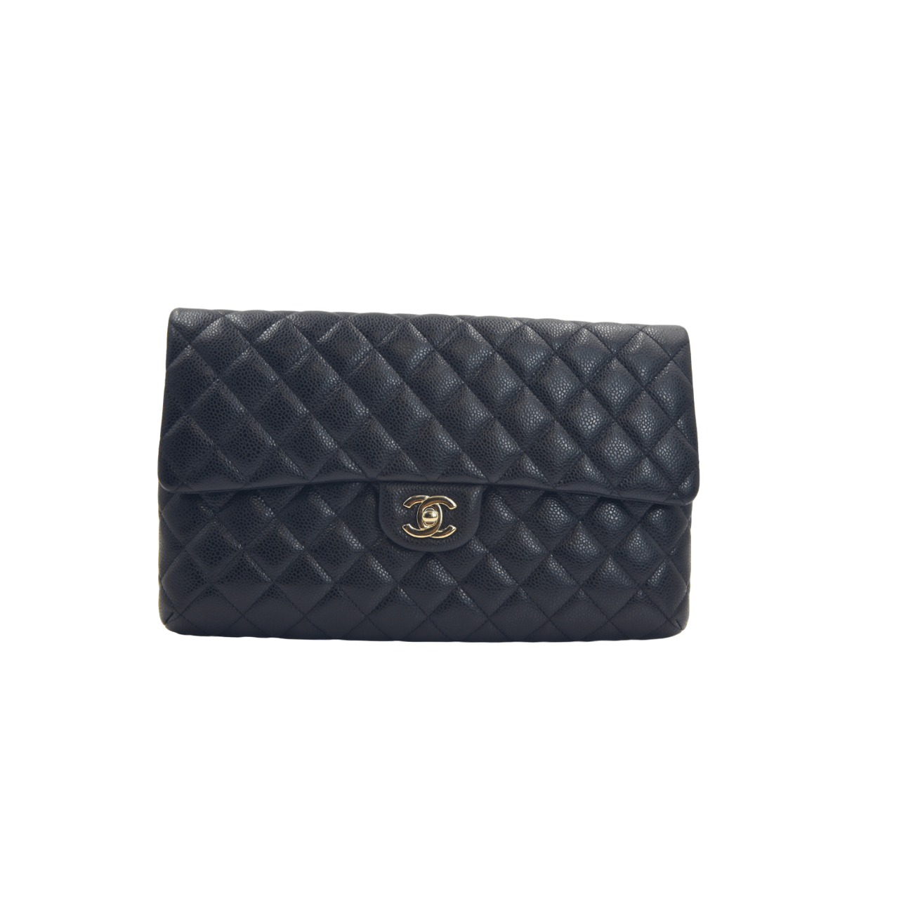 Chanel Caviar Flap Clutch Black Bag