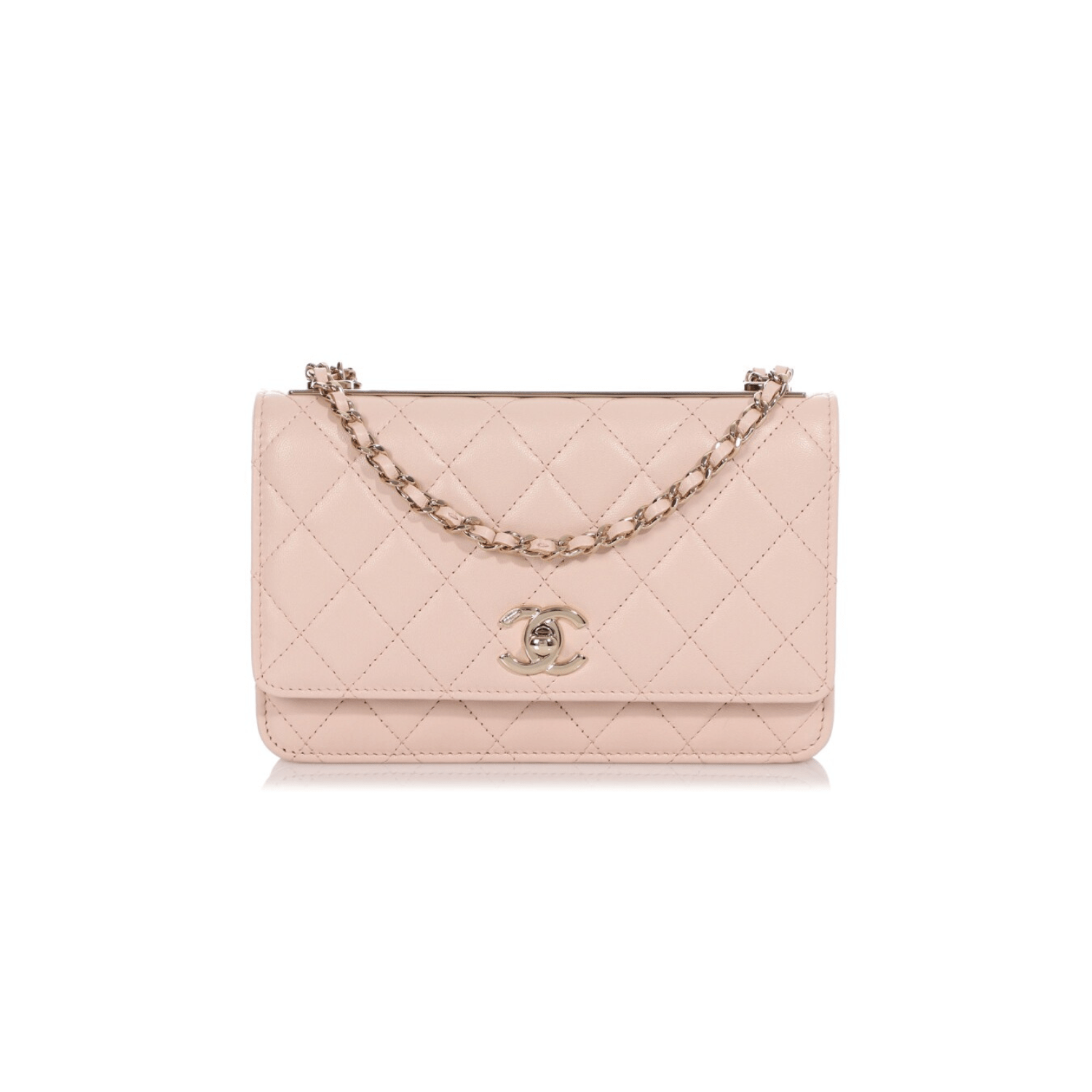 Chanel Light Beige Quilted Lambskin Trendy CC WOC Wallet Bag