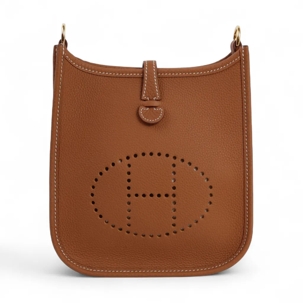 Hermès Evelyne 16 Amazone Clemence Leather Bag with Gold Hardware