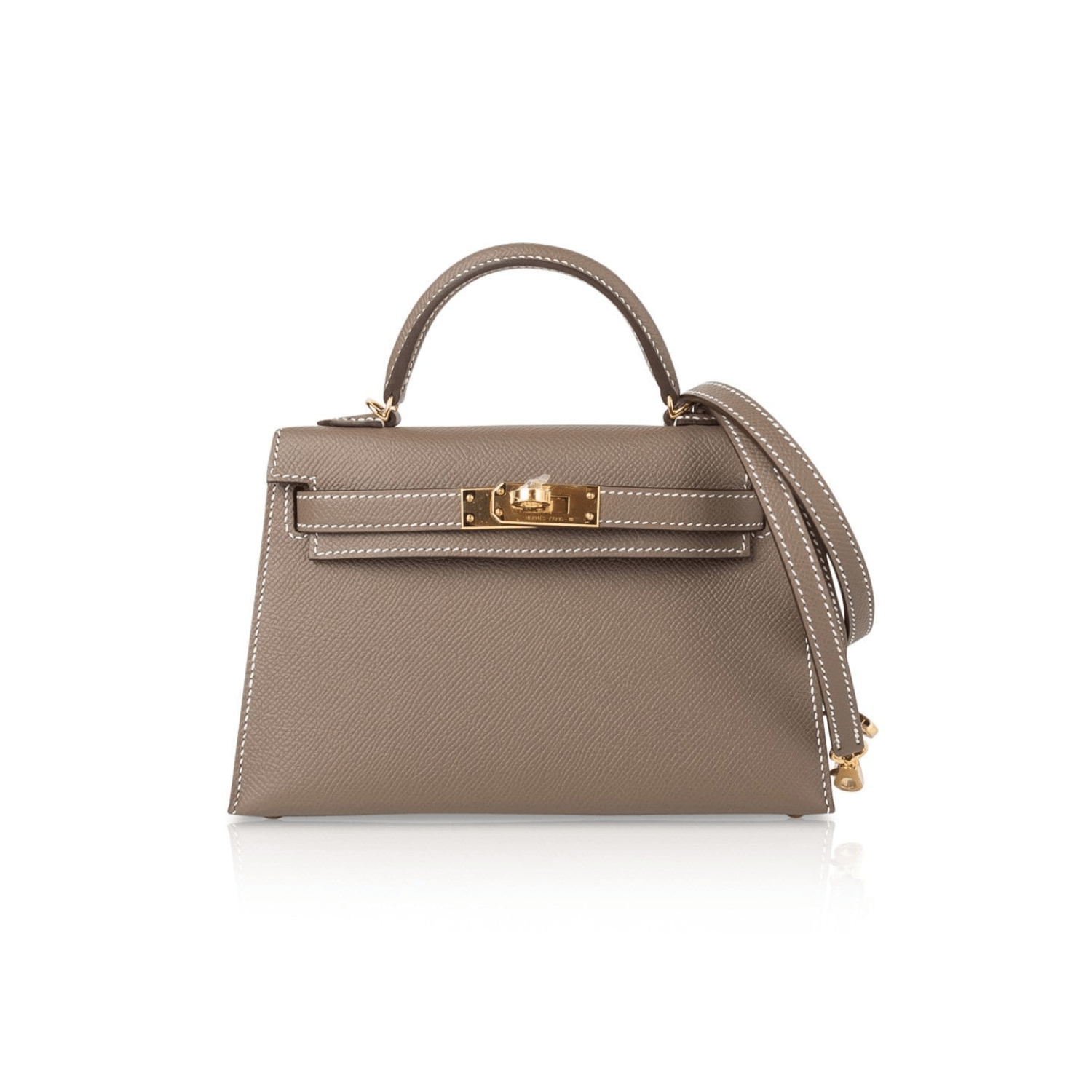 HERMÈS Kelly 20 Mini Sellier Bag Etoupe