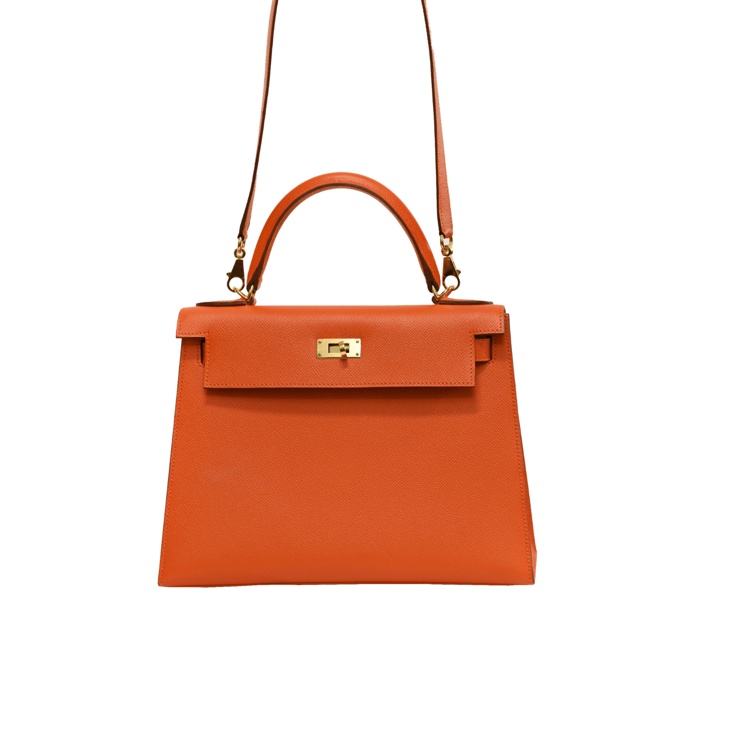 Hermès Orange Kelly Epsom 28 with gold hardware Bag