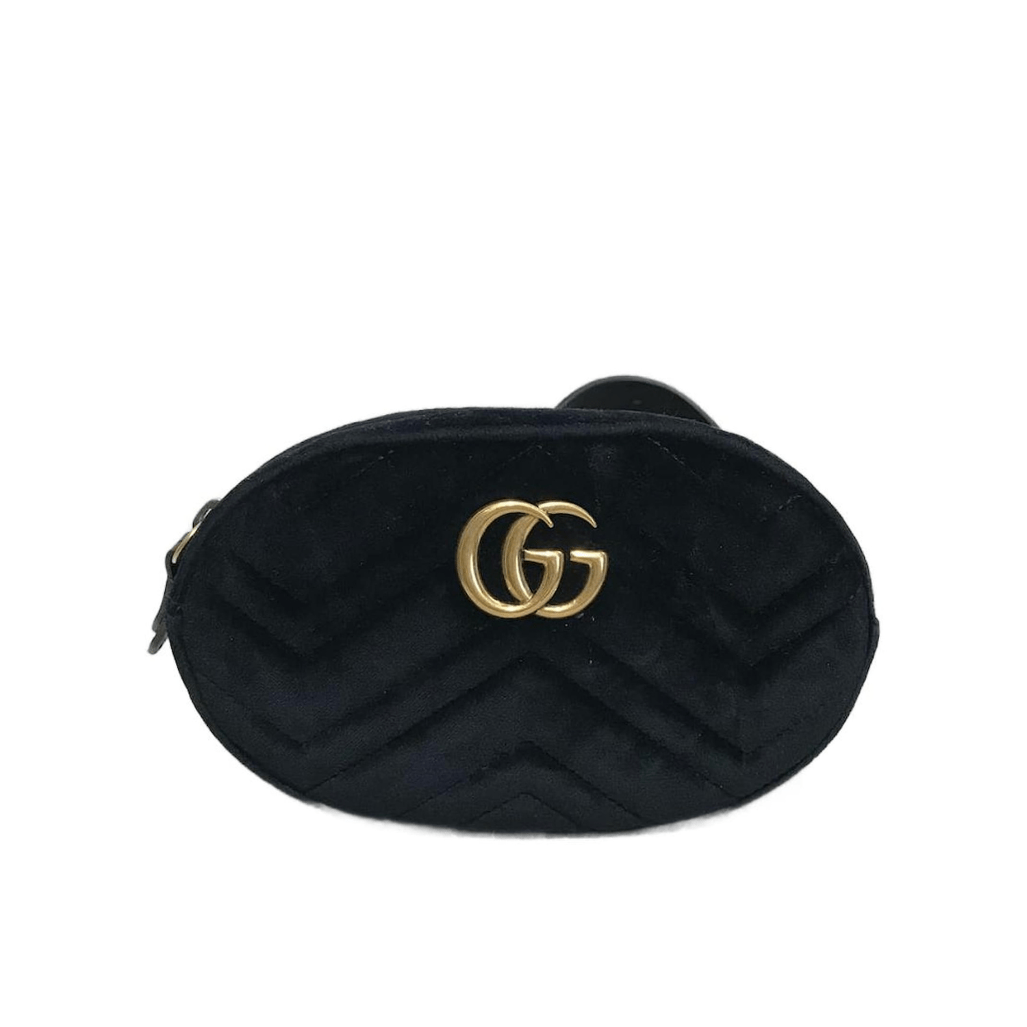 Marmont GUCCI Hand Bag T. velvet Black