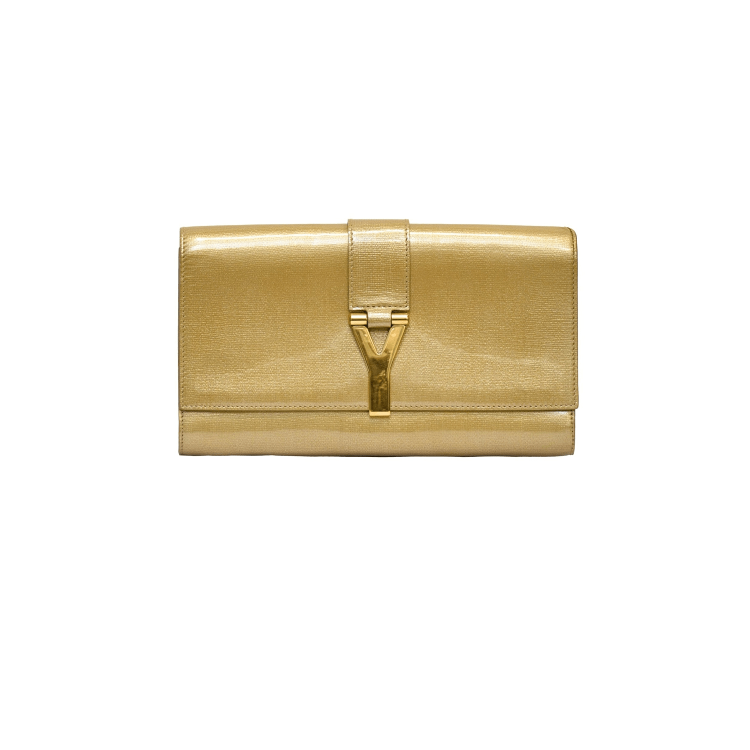 Saint Laurent Y Golden Clutch Bag